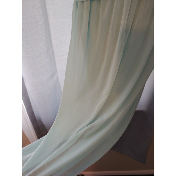 Davids Bridal Knee Length Bridesmaid Dress Ice Blue Size 16 - Picture 7 of 11